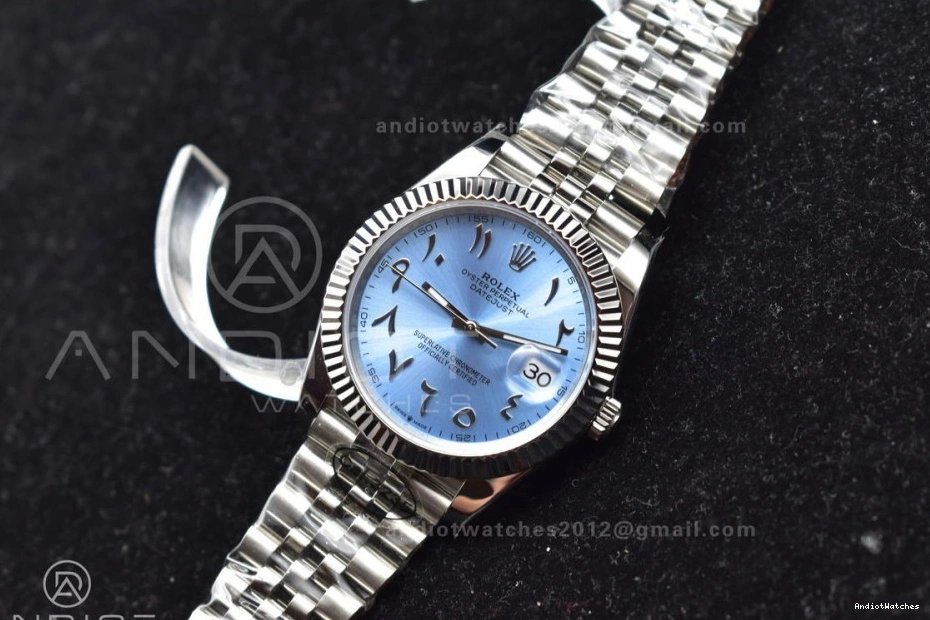 Edition Blue Marker Bracelet Dial 126334 Arabic Best 904L 41 Jubilee SA Classic 1:1 Steel DIWF on 640 Ice DateJust 0401